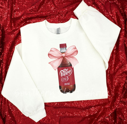 Coquette dr.pepper Sweatshirt | White