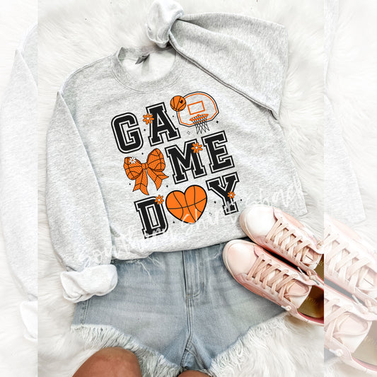 Basketball Game Day Sweatshirt | Ash Gray