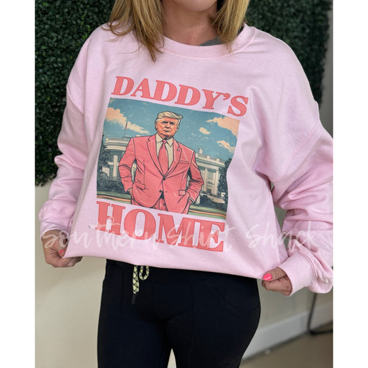 Pink Daddy’s Home Trump Sweatshirt | Light Pink