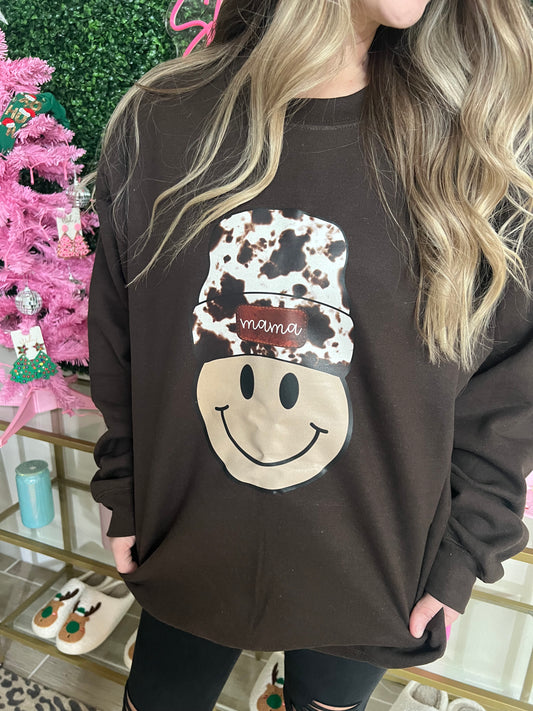 Western Smiley Mama Sweatshirt