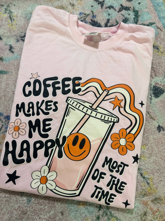 Coffee makes me happy T shirt | L | READY TO SHIP