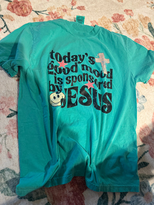 Good mood sponsored by Jesus T shirt | L | READY TO SHIP
