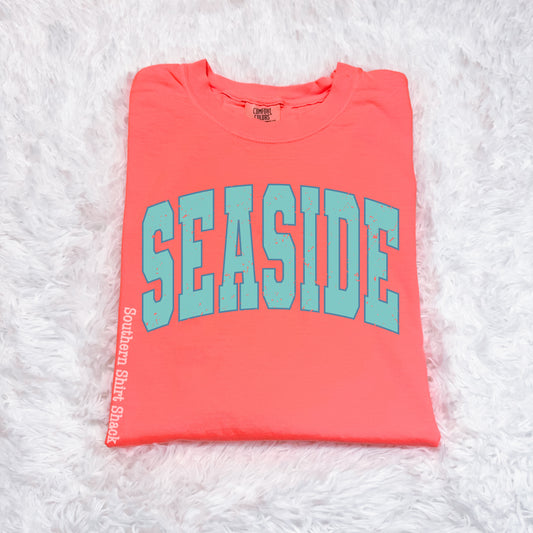 Seaside Varsity Comfort Colors Tee