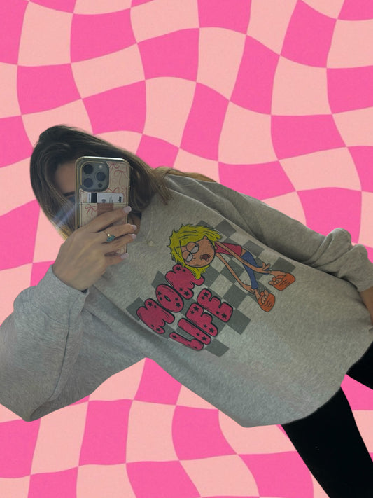 Lizzie Mom Life Sweatshirt | Ash Gray