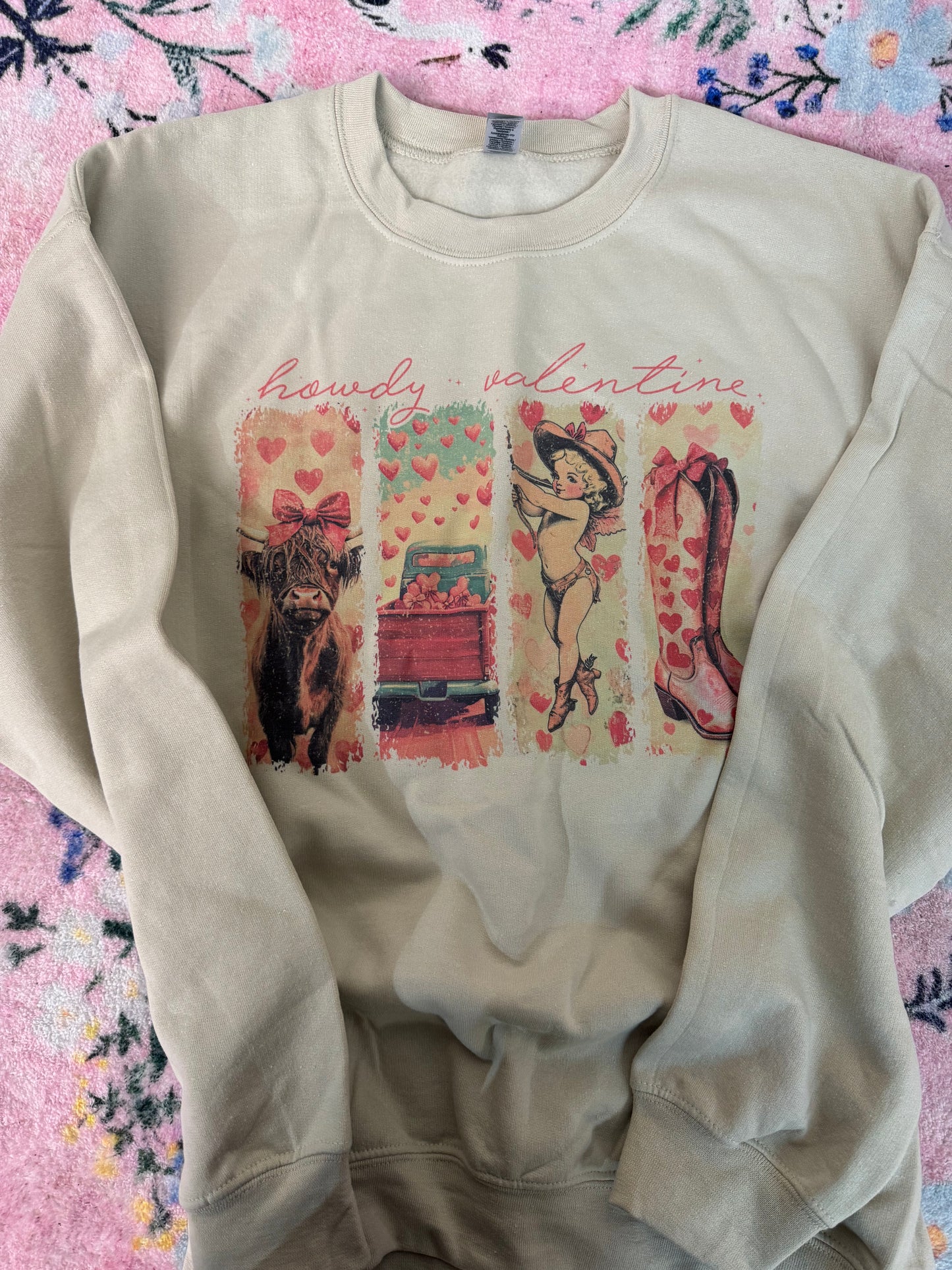 Valentine western sweatshirt — L