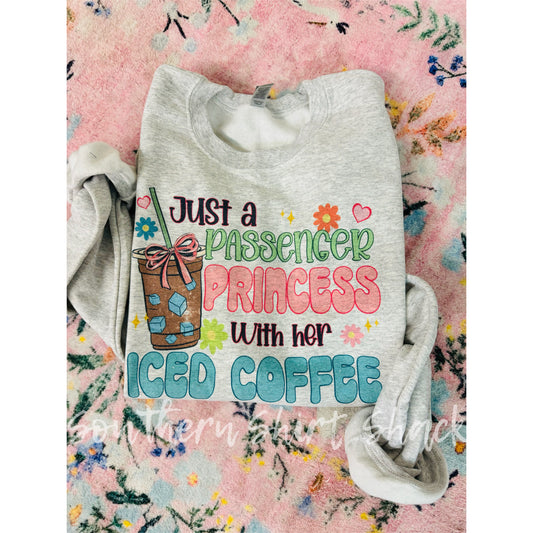 Iced Coffee Passenger Princess Sweatshirt | Ash Gray