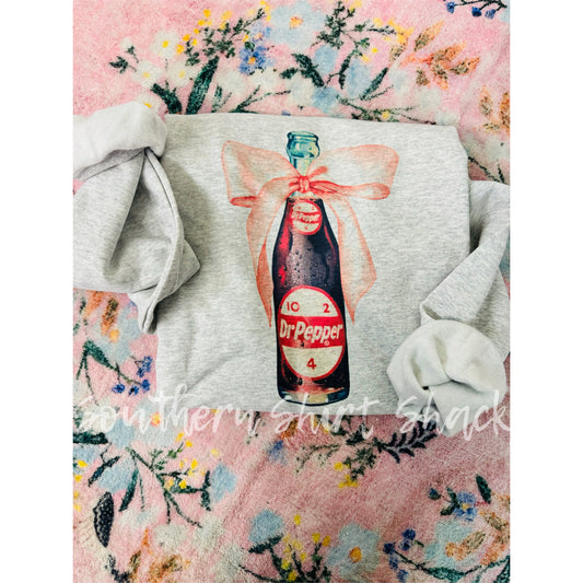 Vintage Soda Bow Sweatshirt ( other options available )| Ash Gray