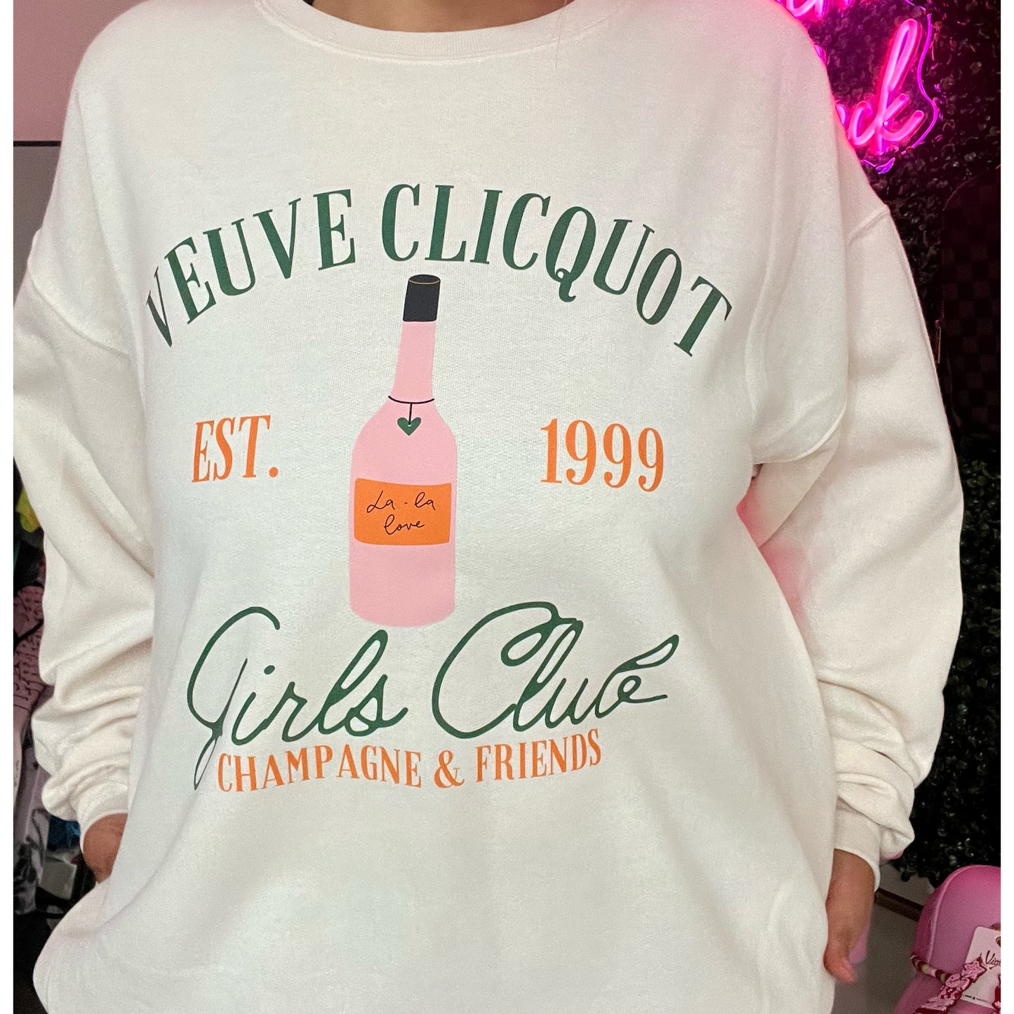 Preppy Champagne Girls Club Sweatshirt