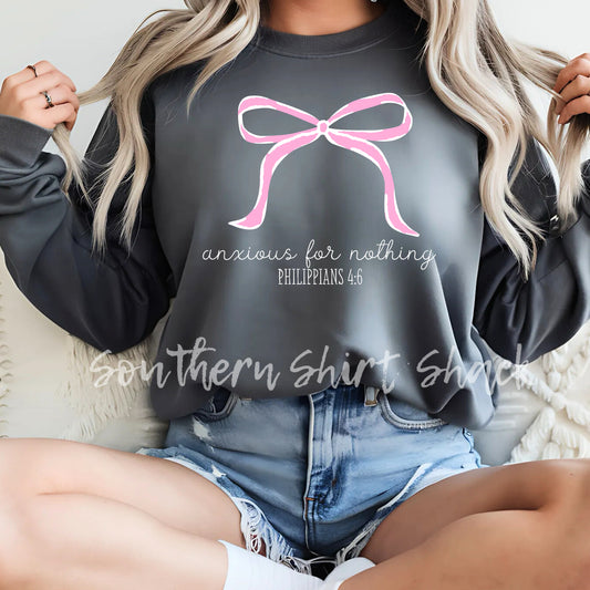 Anxious for nothing Sweatshirt | Charcoal