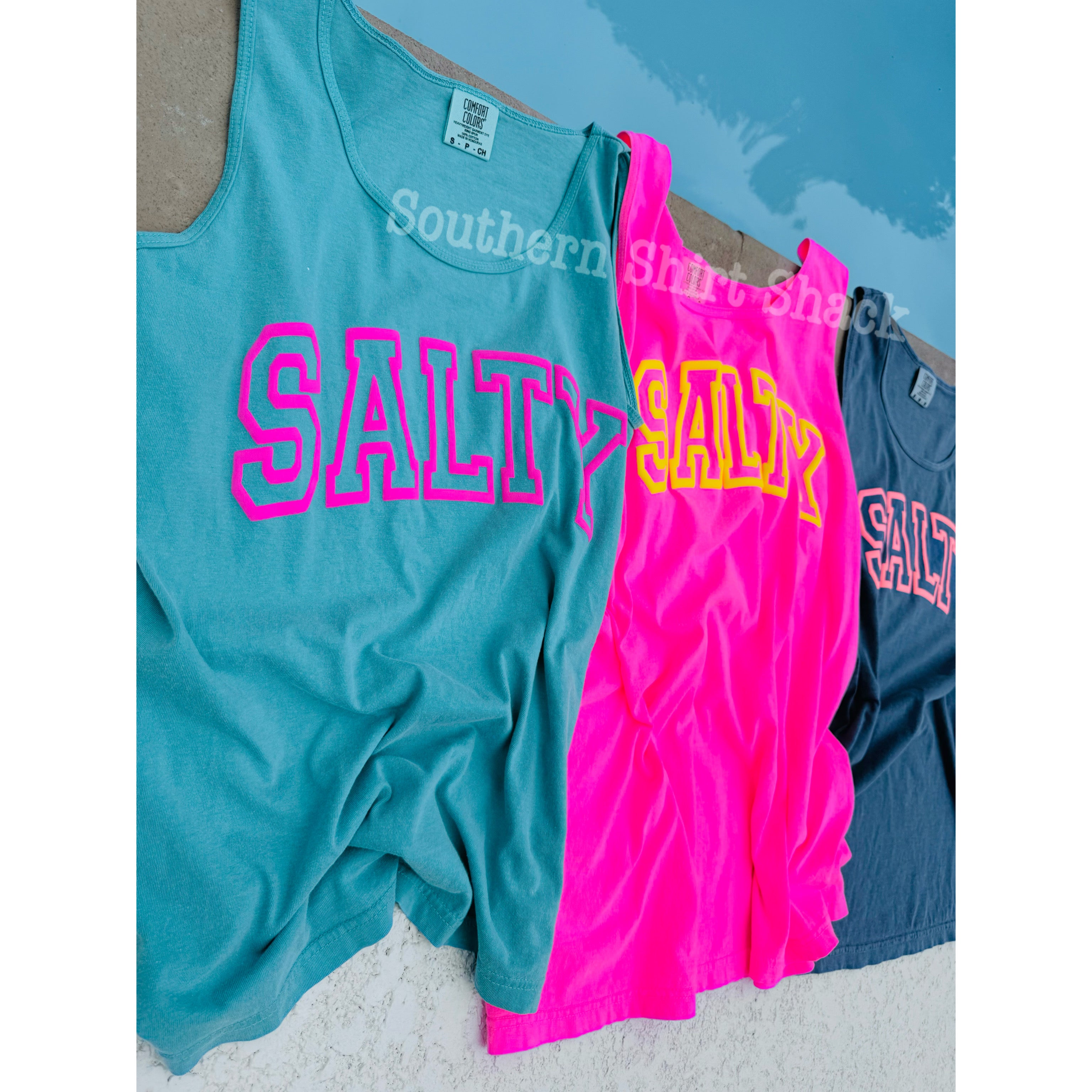 SALTY PUFF TANKS | COMFORT COLORS – Southern Shirt Shack