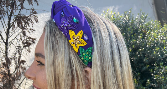 Preppy Mardi Gras Headband