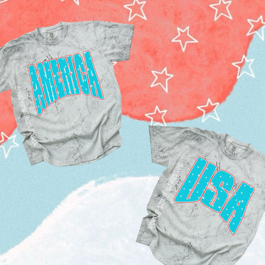 Retro America|USA mineral wash cc tee