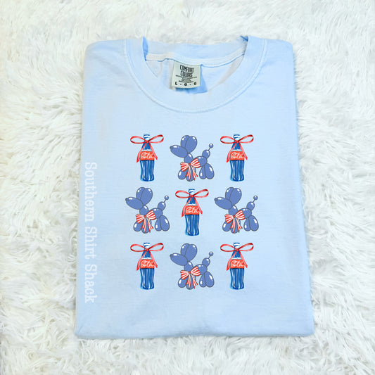 Preppy Cola blow up dog CC tee