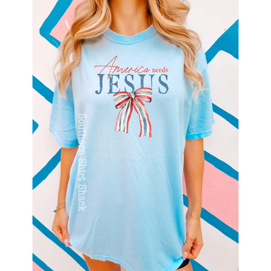 America needs Jesus CC tee