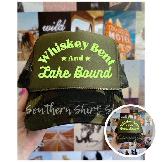 Camo Whiskey Bent Lake | River Bound trucker hat