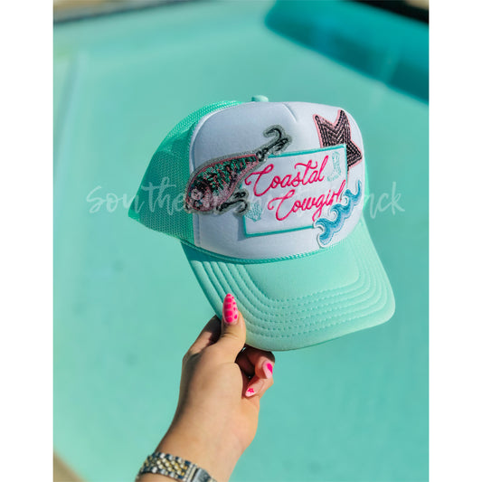 Coastal Cowgirl Multi Patch Trucker Hat