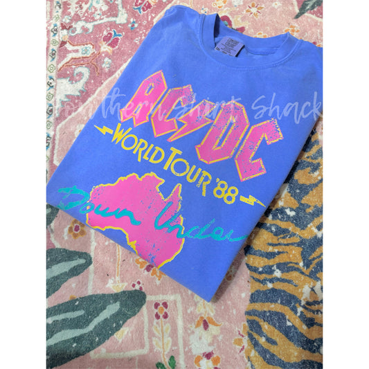 AC/DC Comfort Colors tee | Flo blue