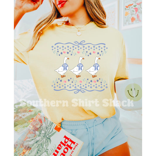 80’s Coquette Goose Comfort Colors Tee | Butter Yellow
