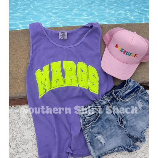 MARGS Puff ~ Comfort Colors Violet tank