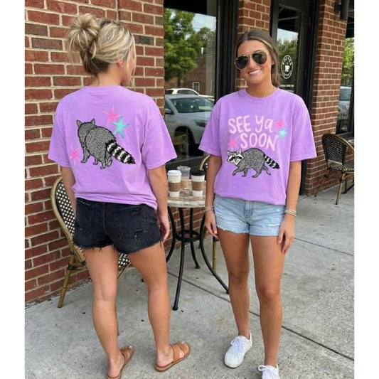 See ya Soon Comfort Colors Tee | Neon Violet