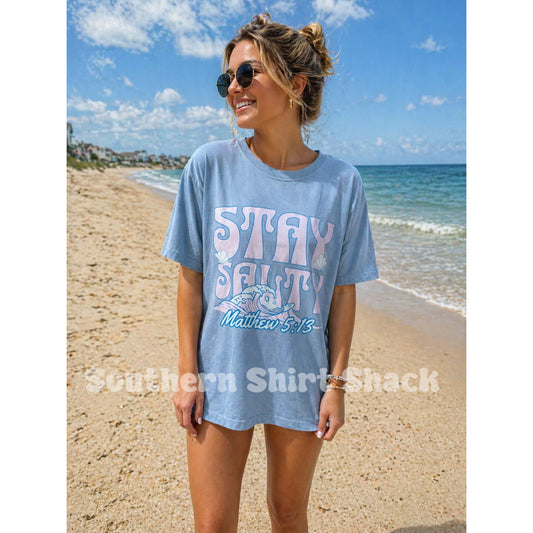 Stay Salty Matthew 5:13 | Bella Canvas Washed Blue
