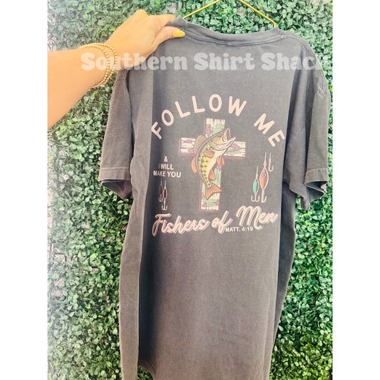 Fishers of Men  Youth Size | Pepper Comfort Colors Tee