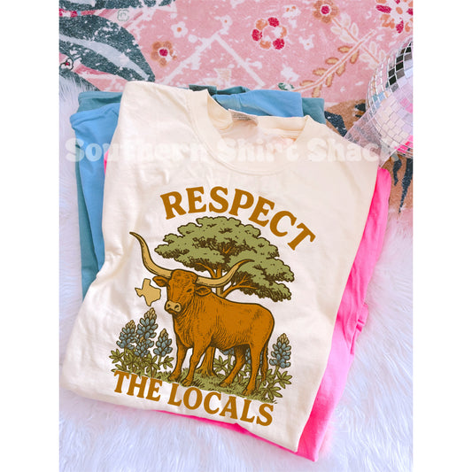 Respect the Locals Texas Longhorn Comfort Colors tee | Ivory