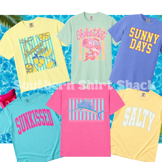 Comfort Colors Summer Starter Pack! 6 tees for $125 ($198 value!) NO COUPON CODES ALLOWED