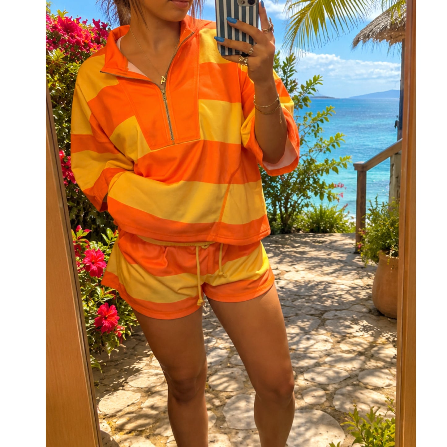Sunny Days Striped Lounge Set