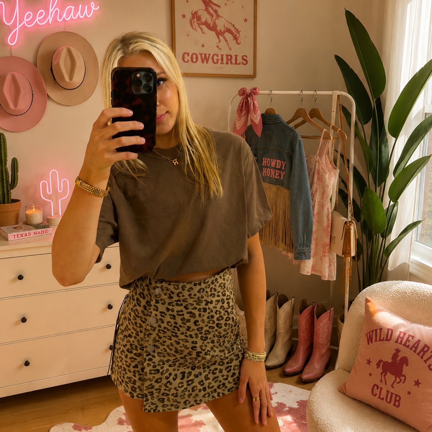 Leopard Risen Skort