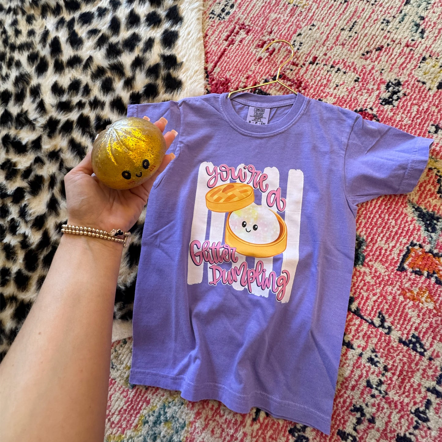 You’re a Glitter Dumpling Youth Size | Violet Comfort Colors Tee