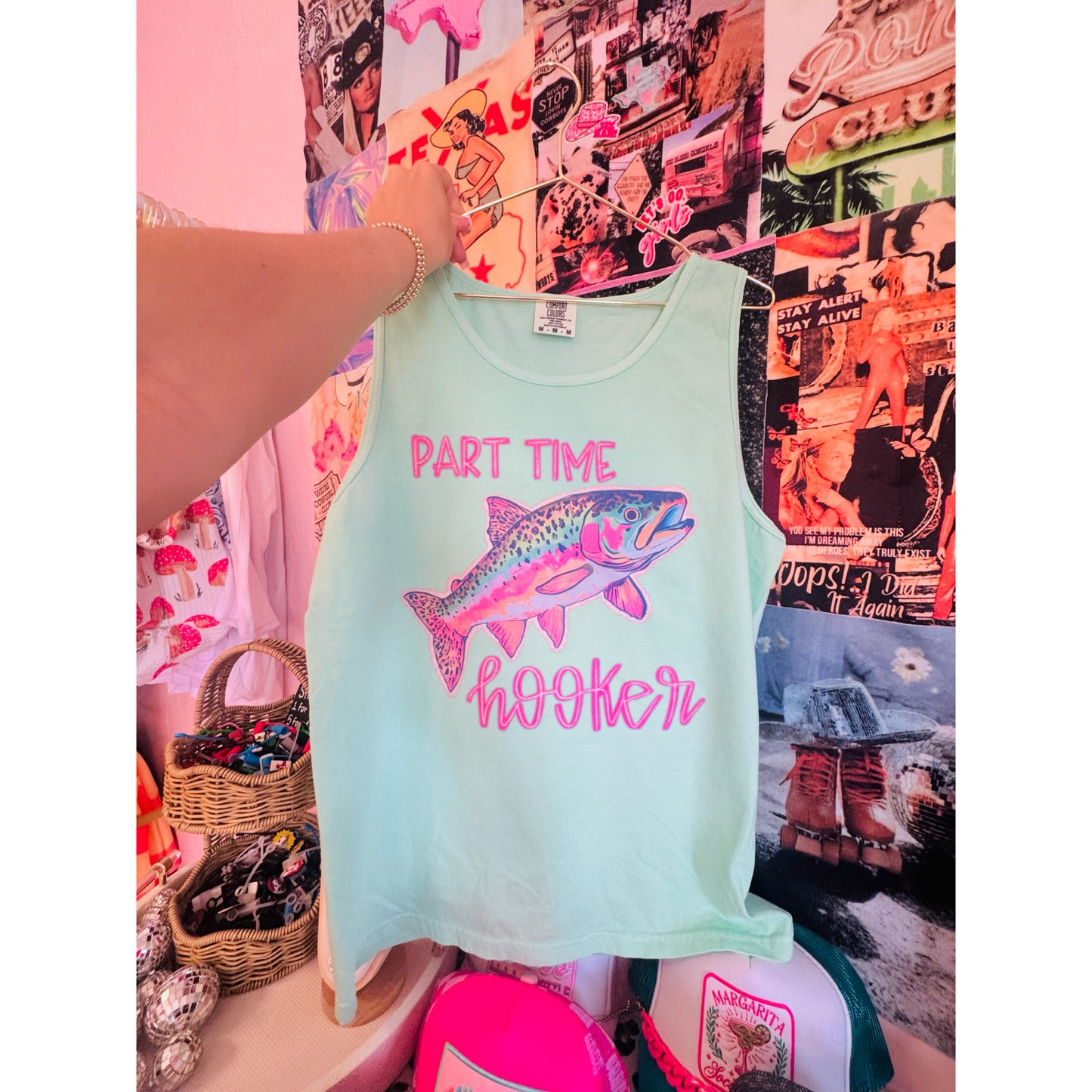 Part time hooker Comfort Colors Tank | Island Reef