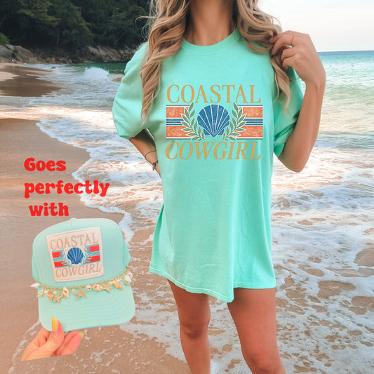 Coastal Cowgirl | Comfort Colors tee | Island Reef