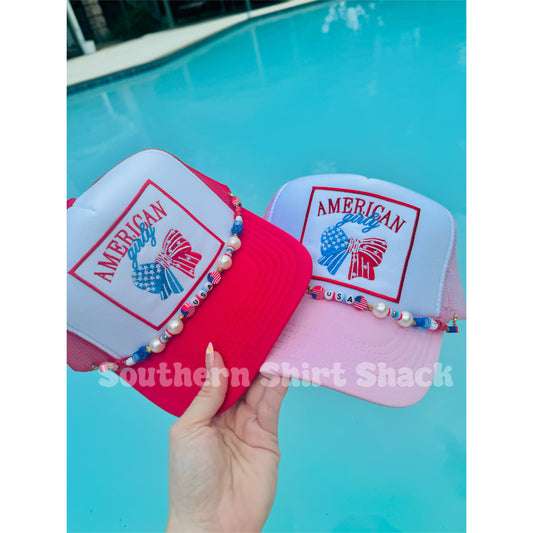 American Girly usa hat chain Trucker Hat | ready to ship