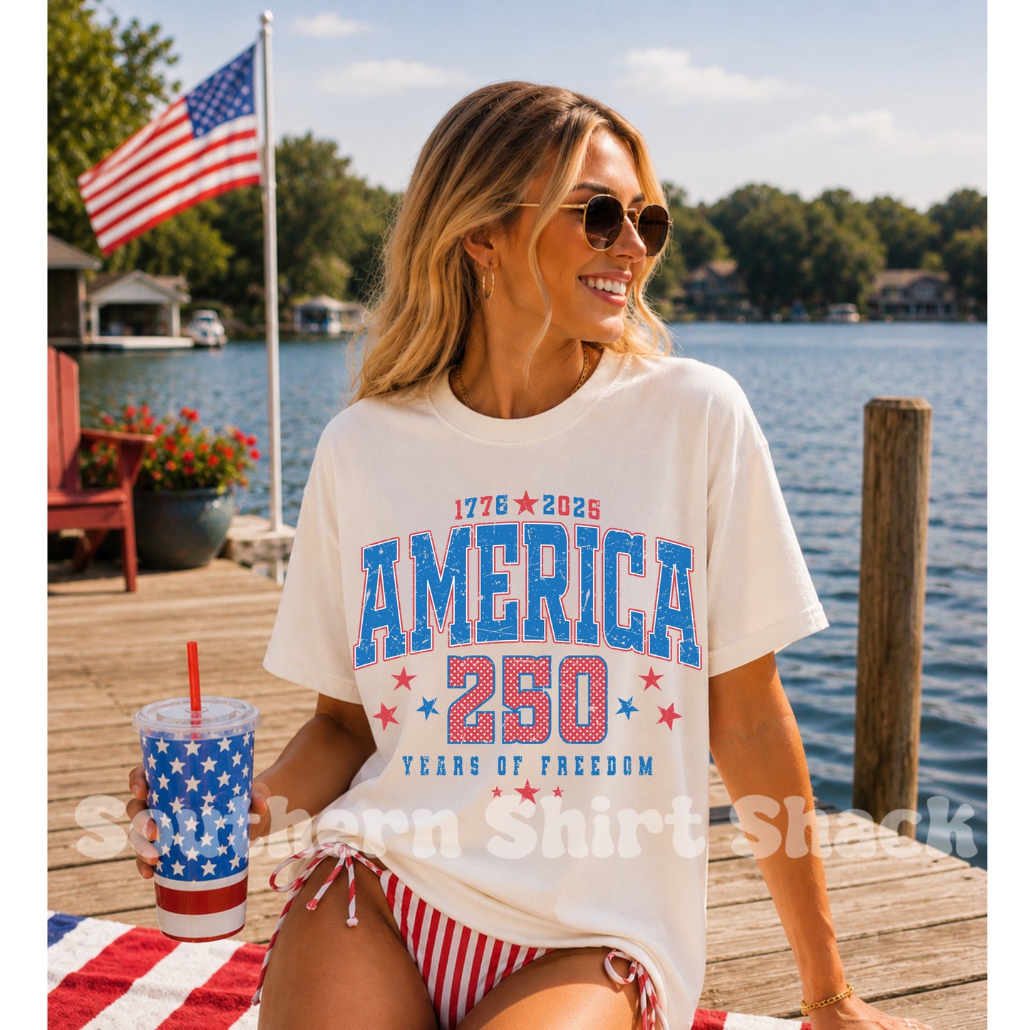 Varsity America 250th Comfort Colors tee | Ivory