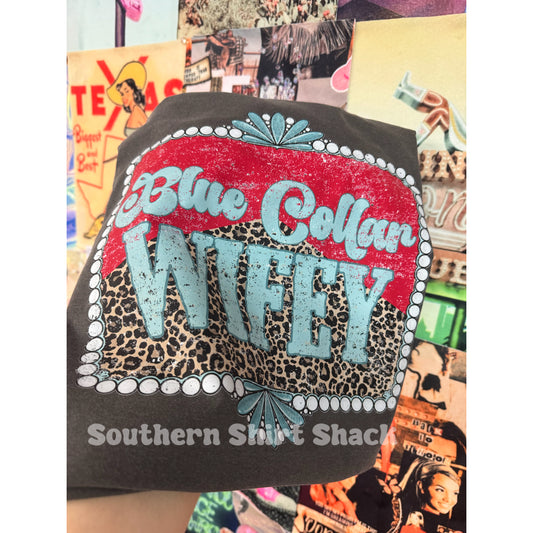 Blue Collar Wifey | Pepper Comfort Colors Tee