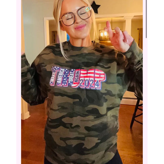 Trump 24 Camo Sweatshirt