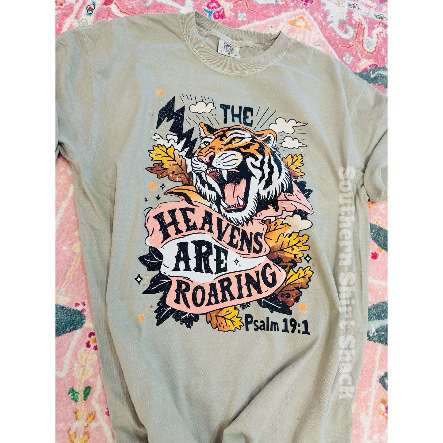 The Heavens are Roaring | Sandstone comfort colors tee