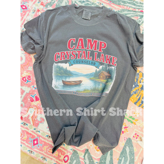 Camp Crystal Lake Counselor | Pepper Comfort Colors Tee