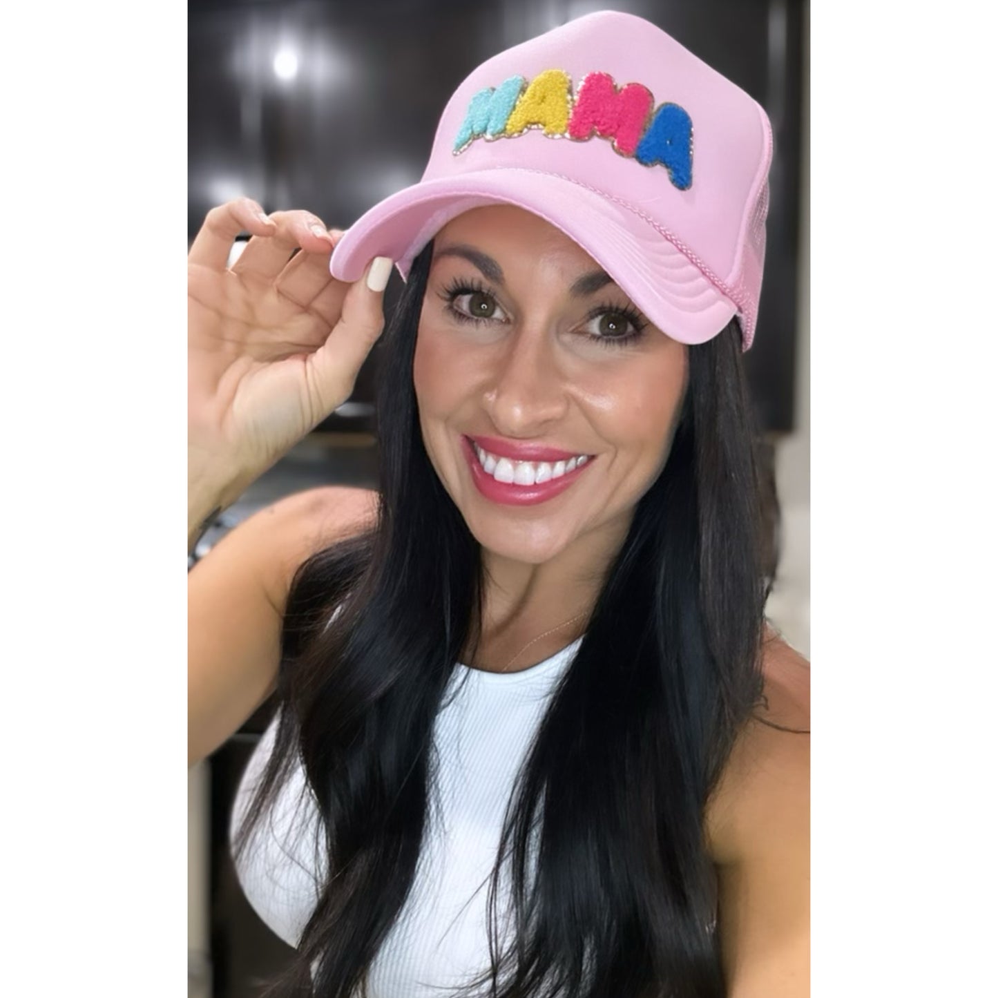 MatteiMom ~ Mama Chenille Patch Trucker Hat