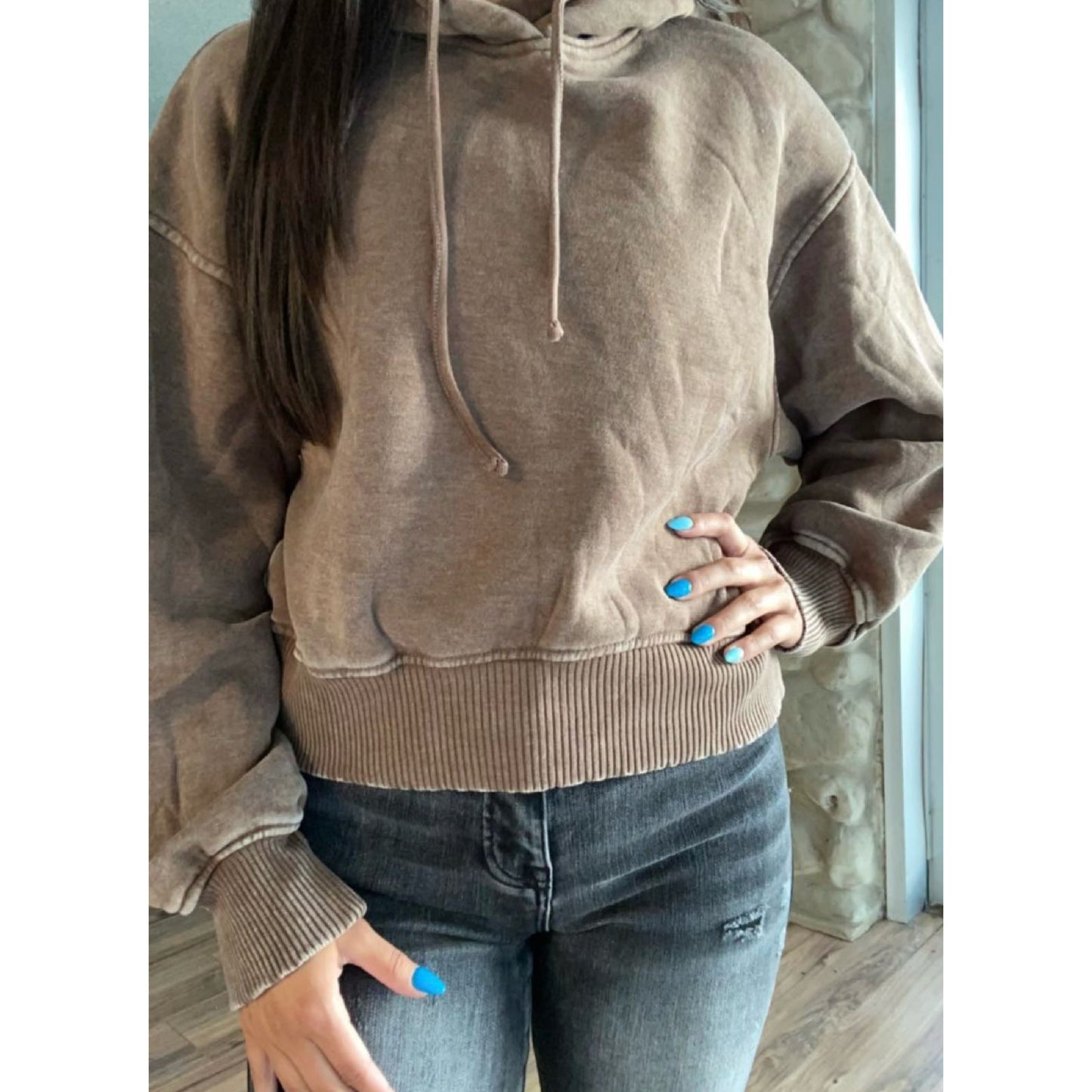 Soft as Butter Acid Wash Hoodie(ready to ship) Coffee