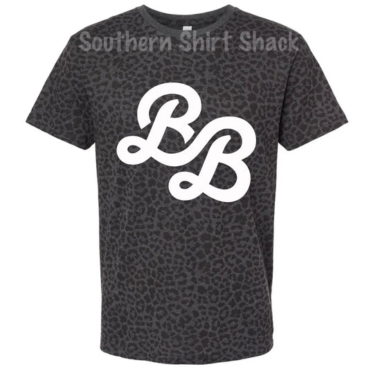 Bayou Bandits Logo Leopard Tee