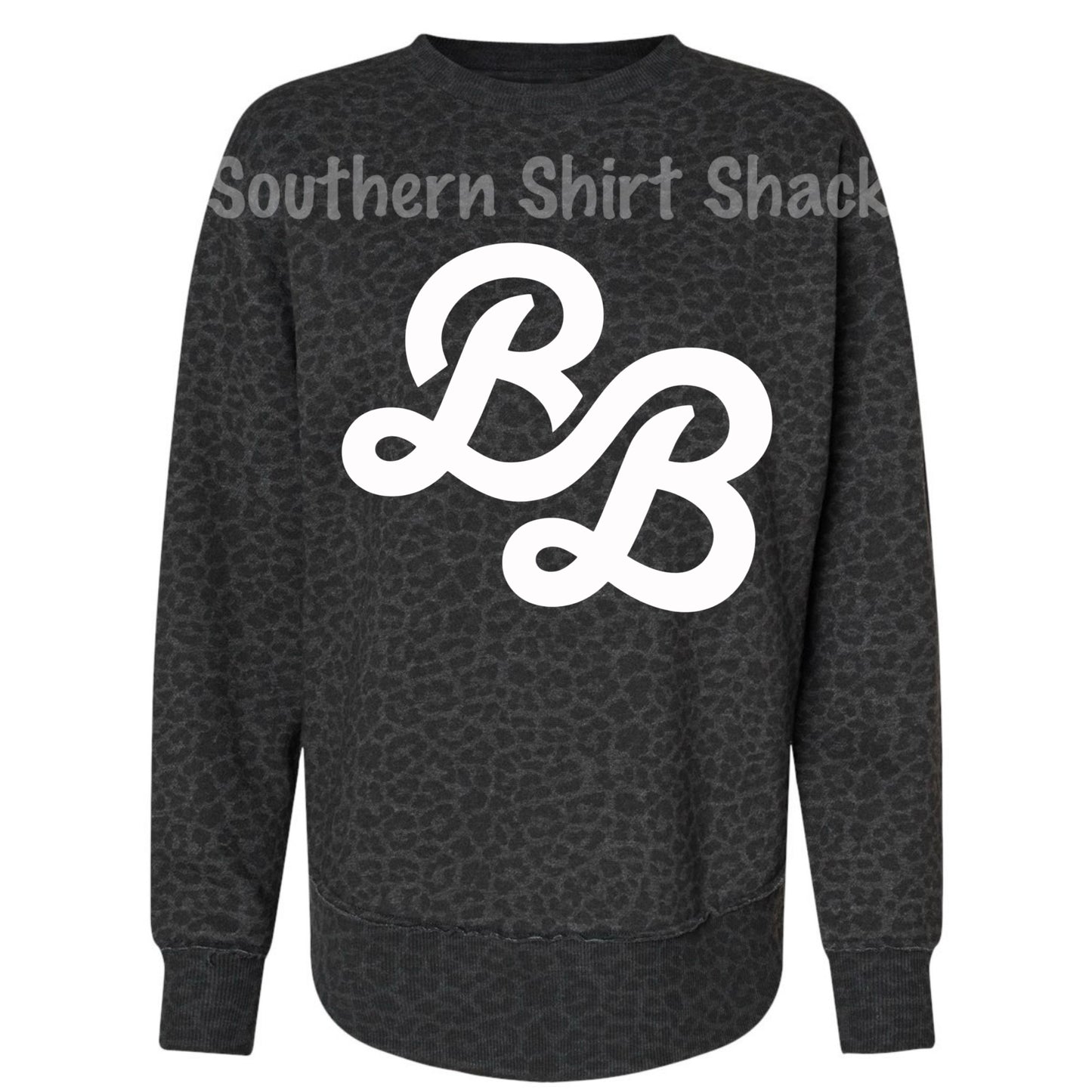 Bayou Bandits Leopard High Low Crewneck