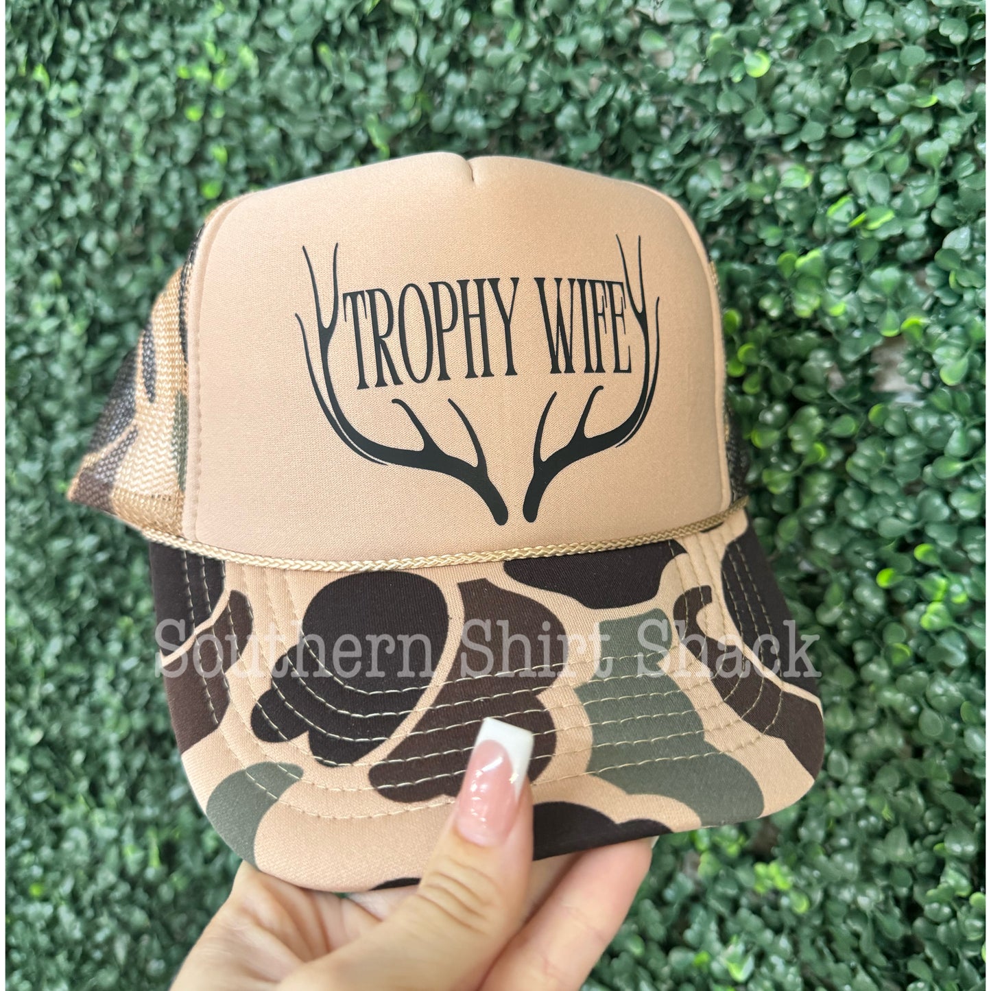 Trophy Wife | camo trucker hat