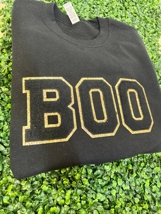 READY TO SHIP boo patch sweatshirt size S