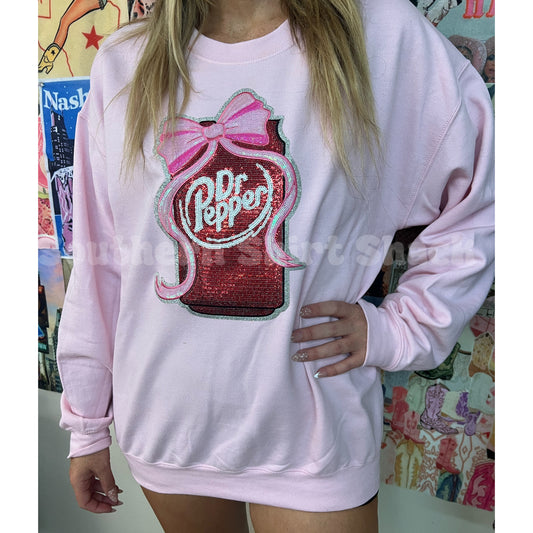 Dr.P Sequin Patch Light Pink Sweatshirt