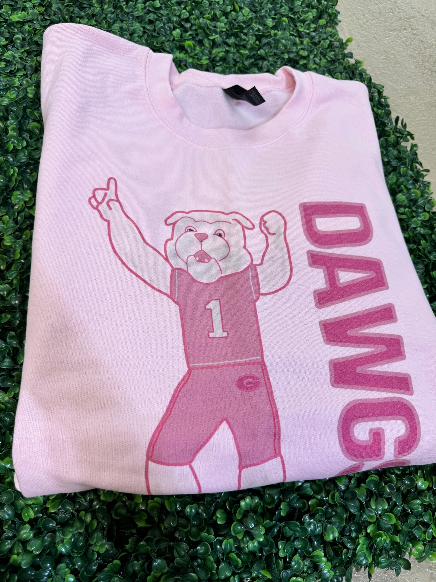 READY TO SHIP pink GA dawgs sweatshirt size XL