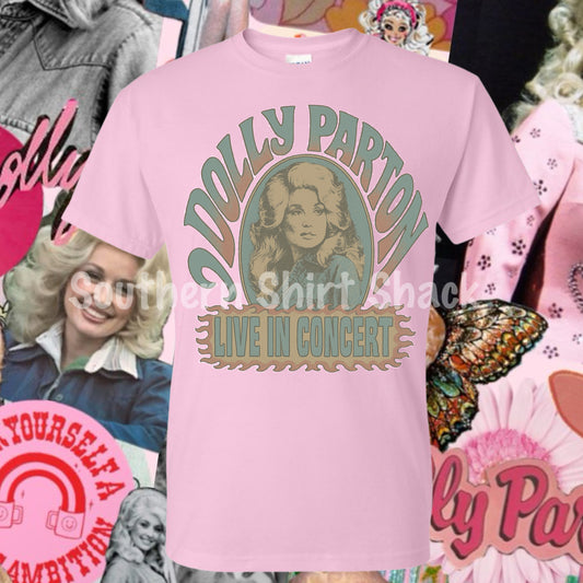 WWDD WEDS | Dolly Live in Concert | NO COUPON CODES ALLOWED | Gildan Dryblend light pink