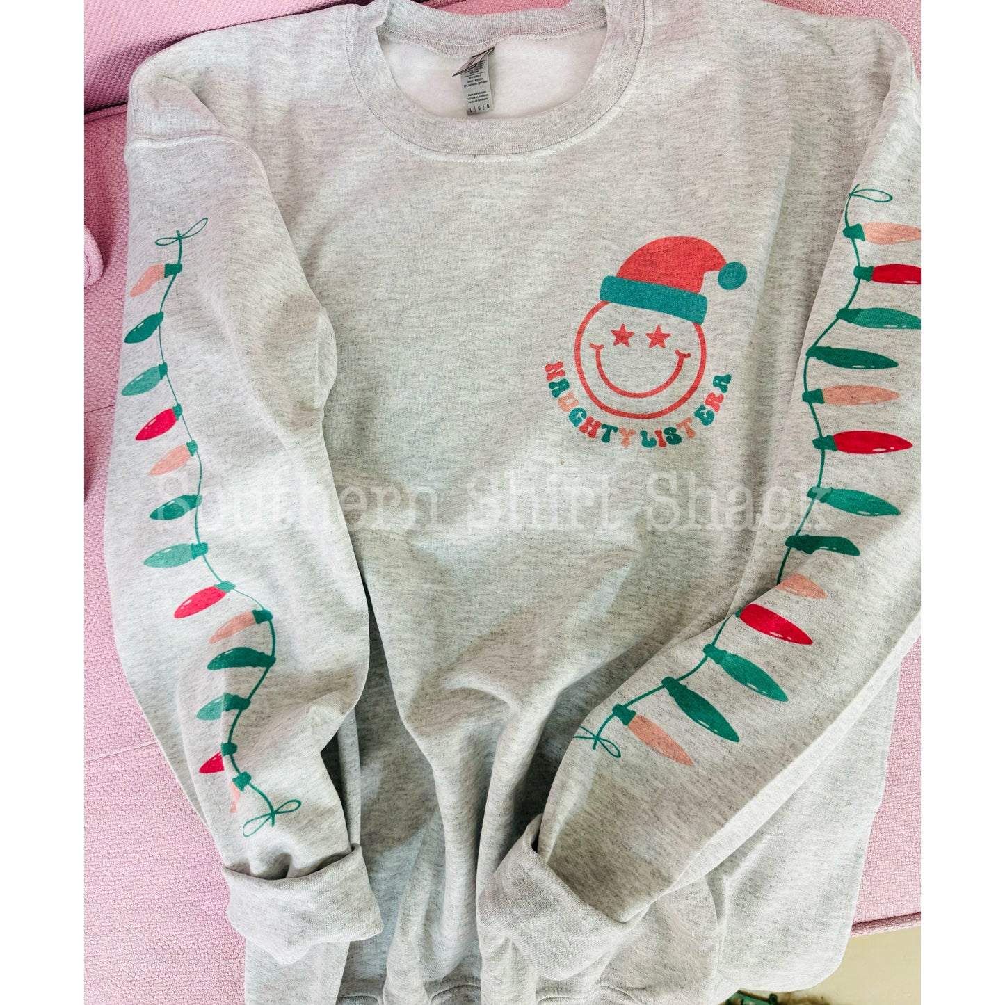 On my husband’s naughty list | Ash Gray Sweatshirt