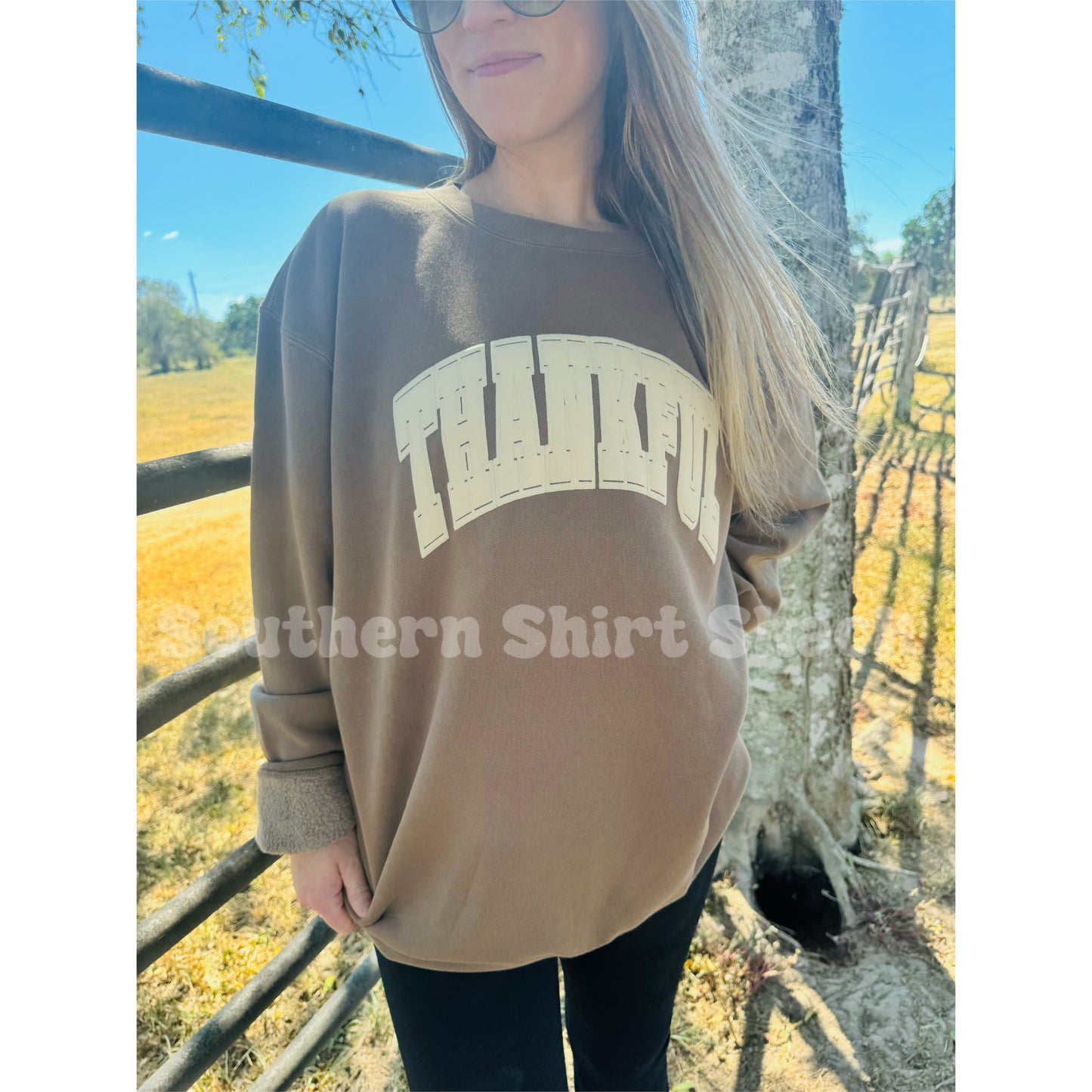 Thankful Puff Mineral Wash Pigment Clay Sweatshirt